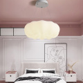 Lampada a ciondolo PE bianca a LED moderna per camera da letto